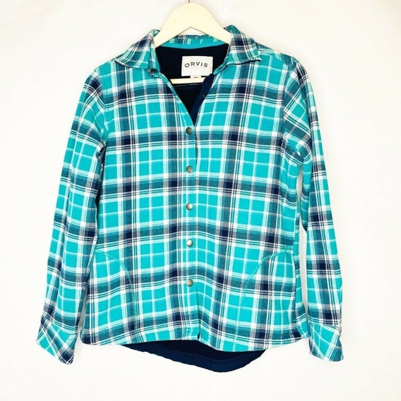 Orvis Jackets & Blazers - Orvis Classic Collection Shirt Jacket Blue Plaid M